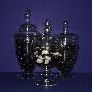 Wedding Candy Buffet Black Candy, Lollipops and Chocolates