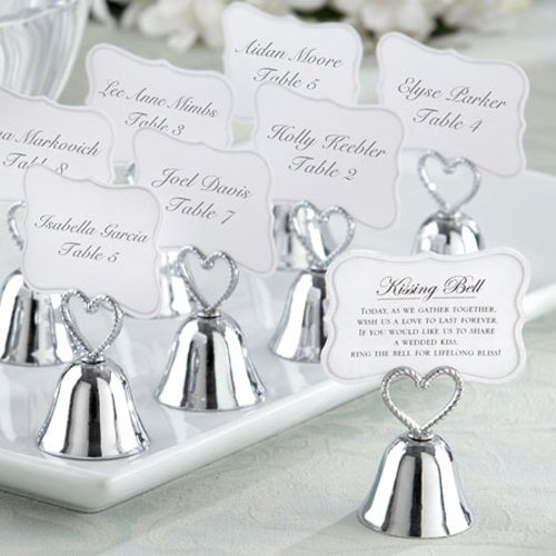 wedding Reception Wedding Silver Bell Place Card Holders
